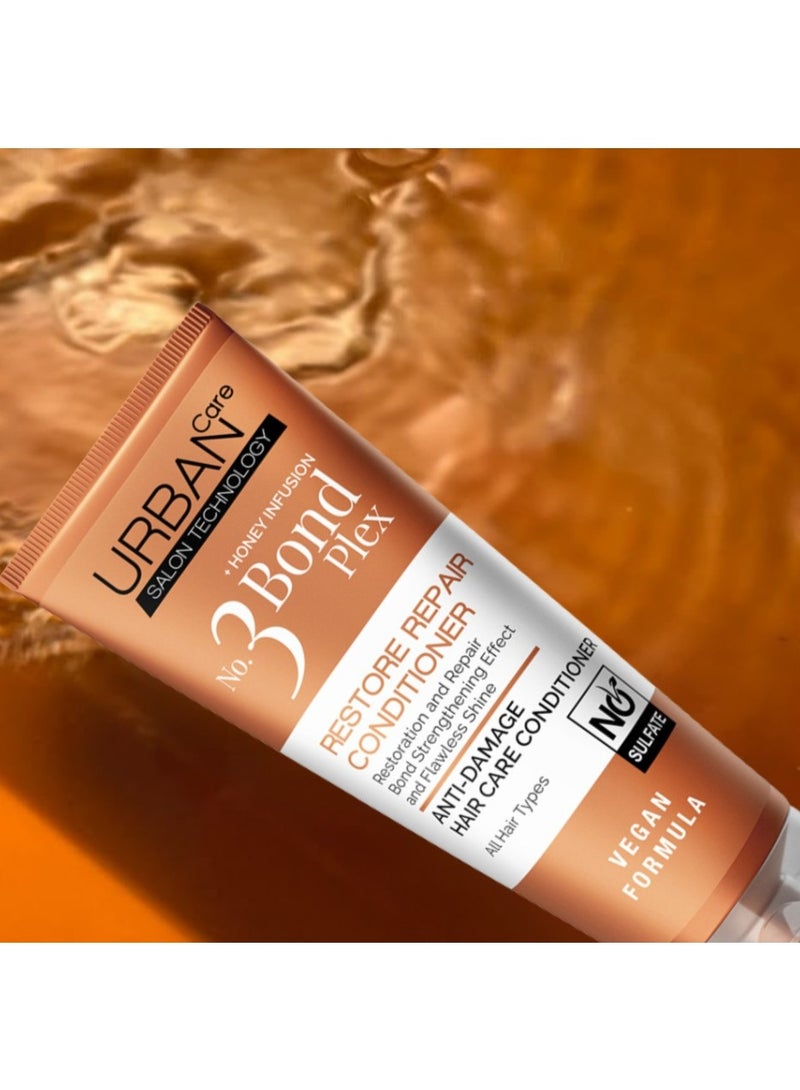 أوربان كير بلسم الشعر Urban Care رقم 3 Honey Infusion Bond Plex Restore Repair – 250 مل - Image 5